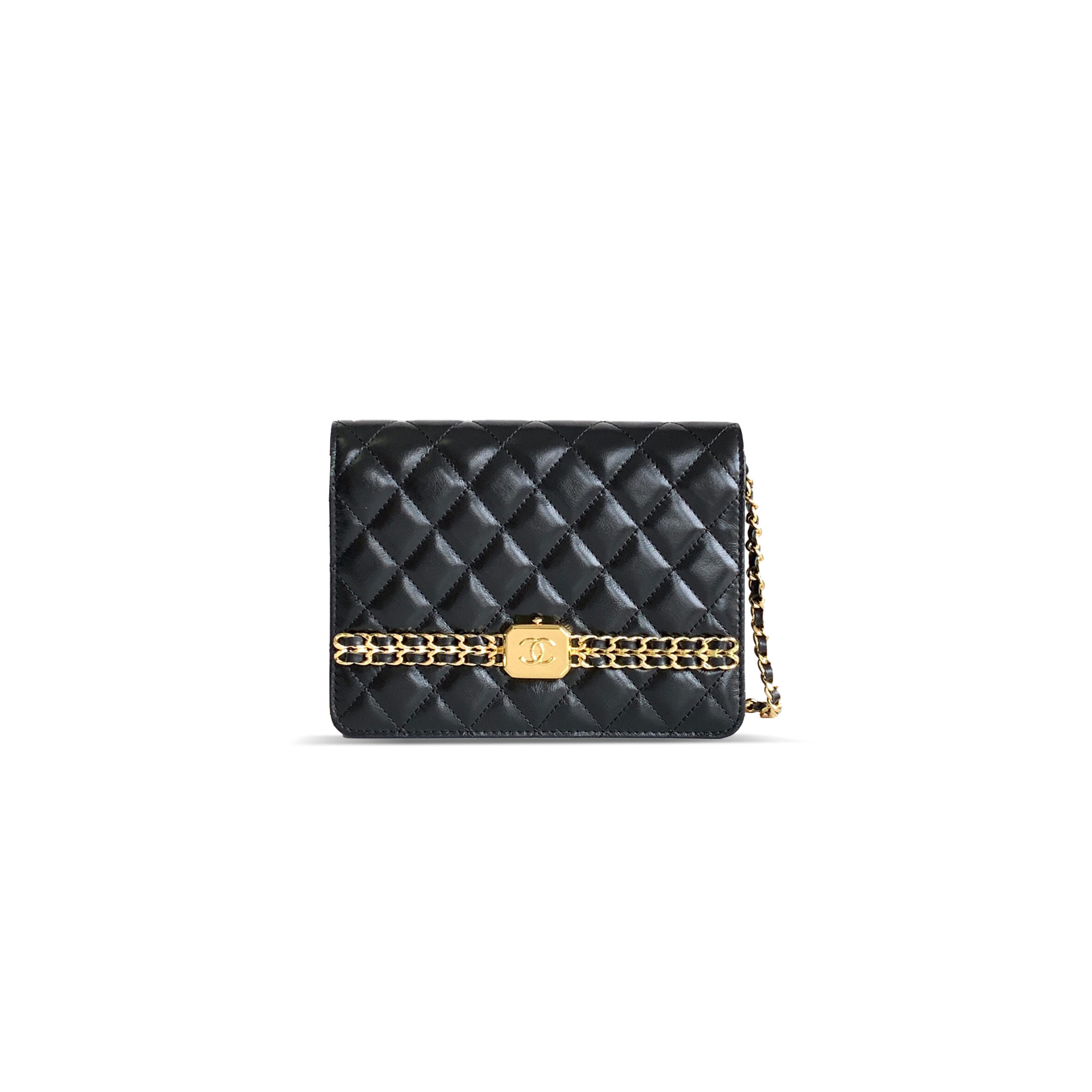 CHANEL WAXED LEATHER ACCORDION CHAIN BAG AP3928 (18.5*14.5cm)
